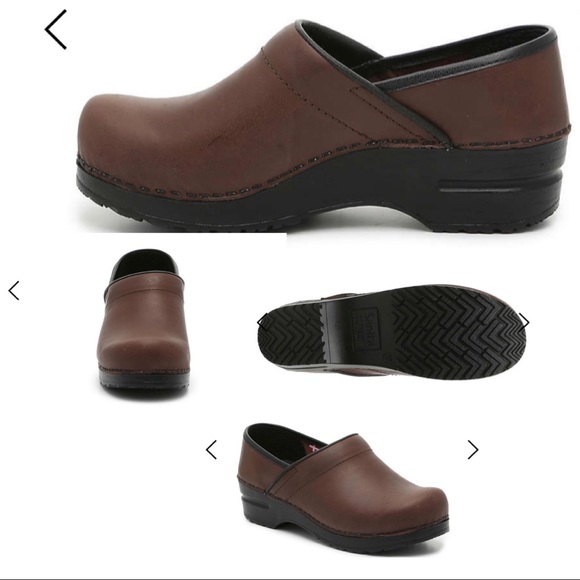 Sanita Shoes - Sanita 7.5 (38) profession brown leather clogs